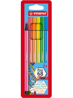 SC-PENNE STABILO68 FLUO 6PZ