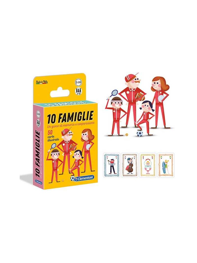 G.S-CARTE SAPIENTINO 10 FAMIGLIE CLEMENTONI GIOCHI SOCIETA